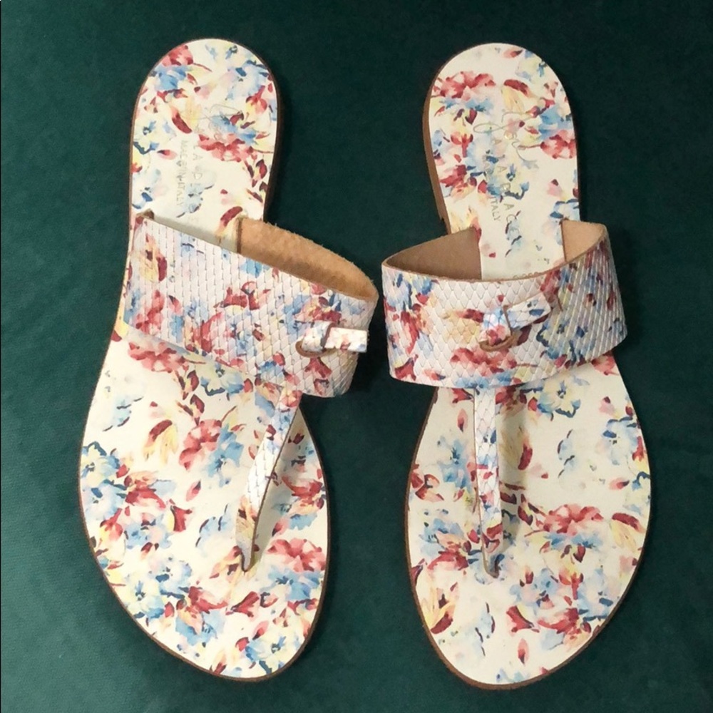 Joie “Nice” Sandals White Floral